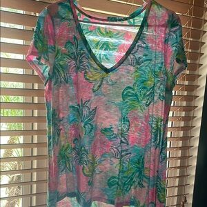 Vibrant Floral V-Neck Top